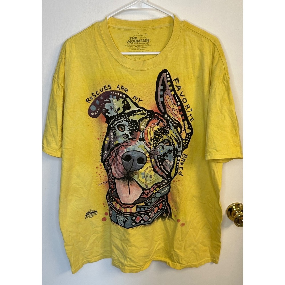 The Mountain Size XL Yellow Rescues Are My‎ Favorite Breed Colorful Dog T-Shirt